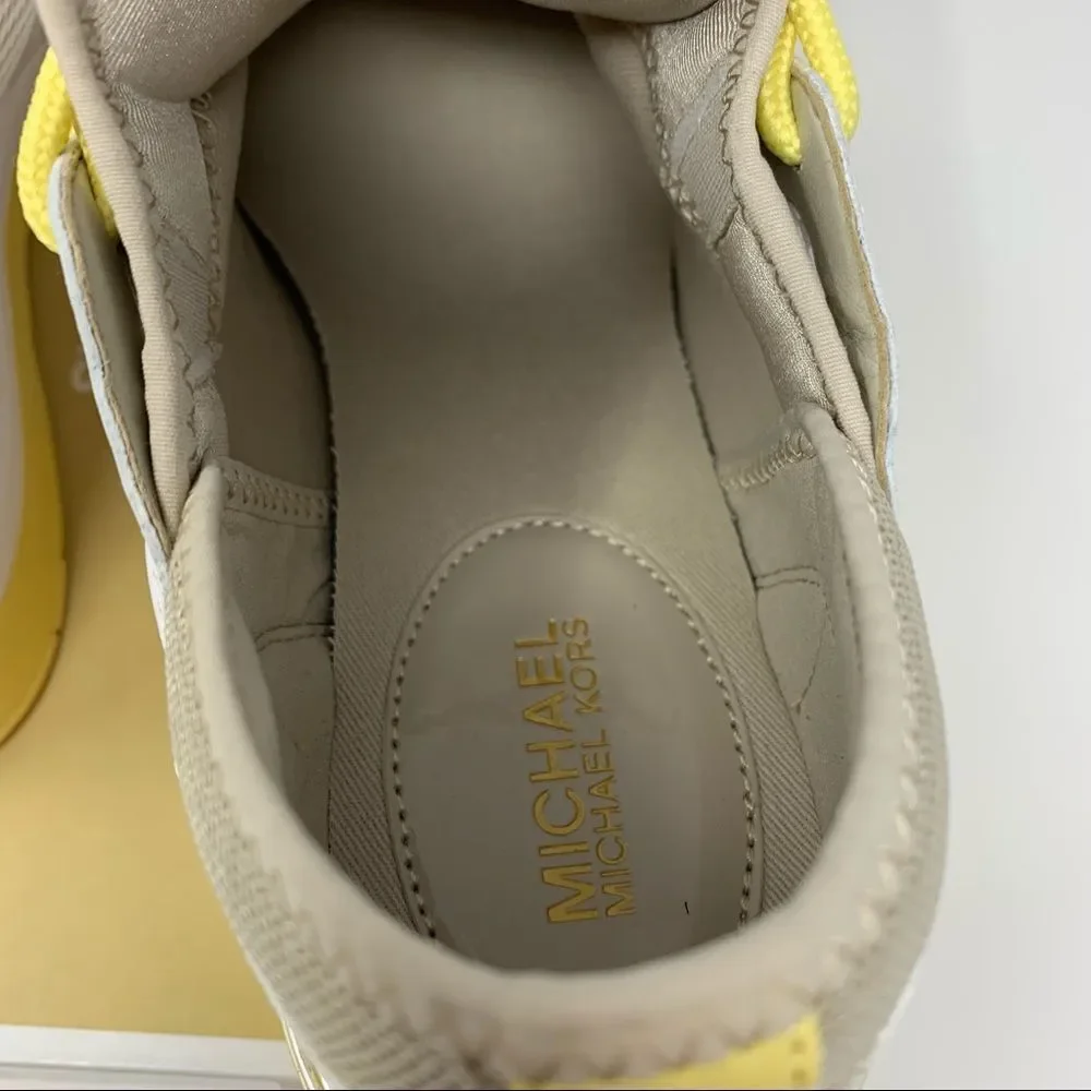 Michael Kors White and Gold Women's Sneakers - Picture 9 of 12
